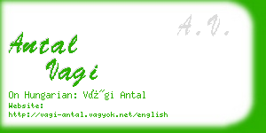 antal vagi business card